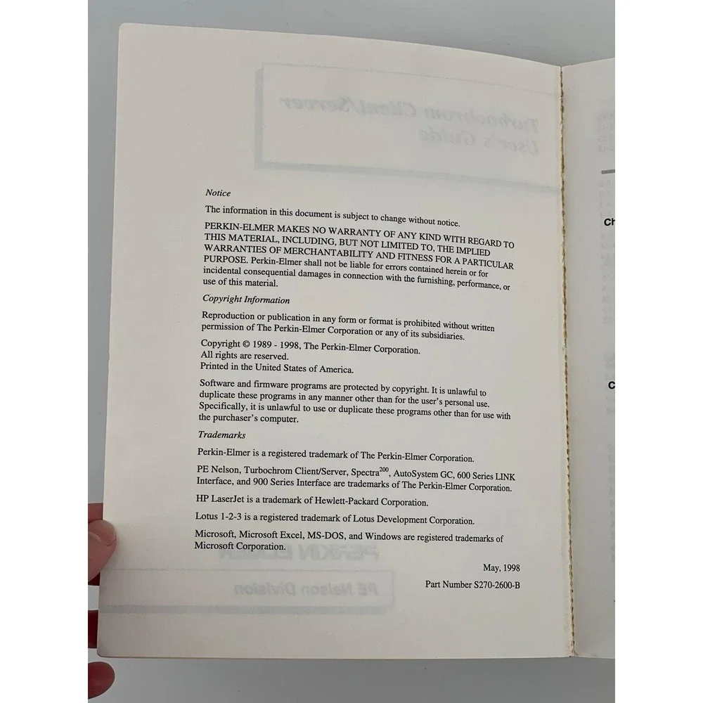 Turbochrom Client Server User Guide Lab GC HPLC Manual USA Paperback‎